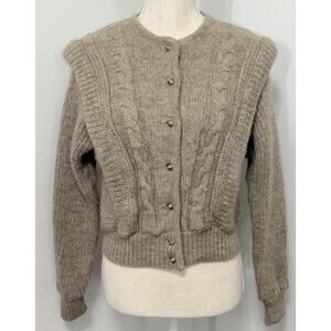 Geiger Tirol Austrian folk Dirndl Wool-Mohair Blend Cardigan Sweater Jacket 40